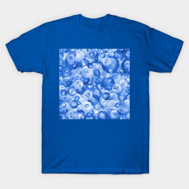 Bubbly Blue Bubble Pattern T-Shirt by Art by Deborah Camp